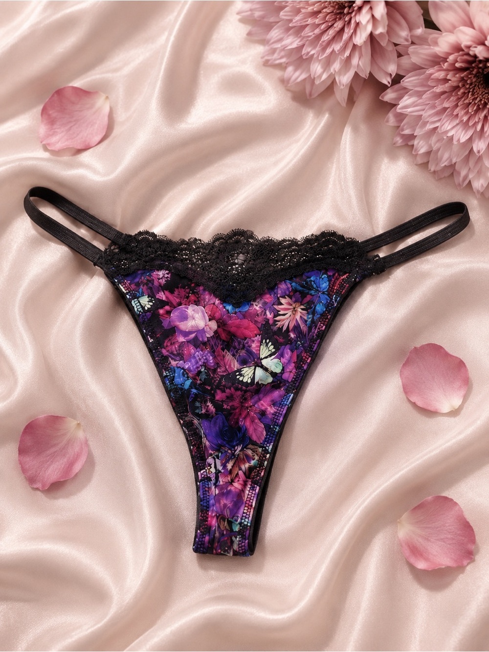 Victoria’s Secret Very sexy floral shine thong